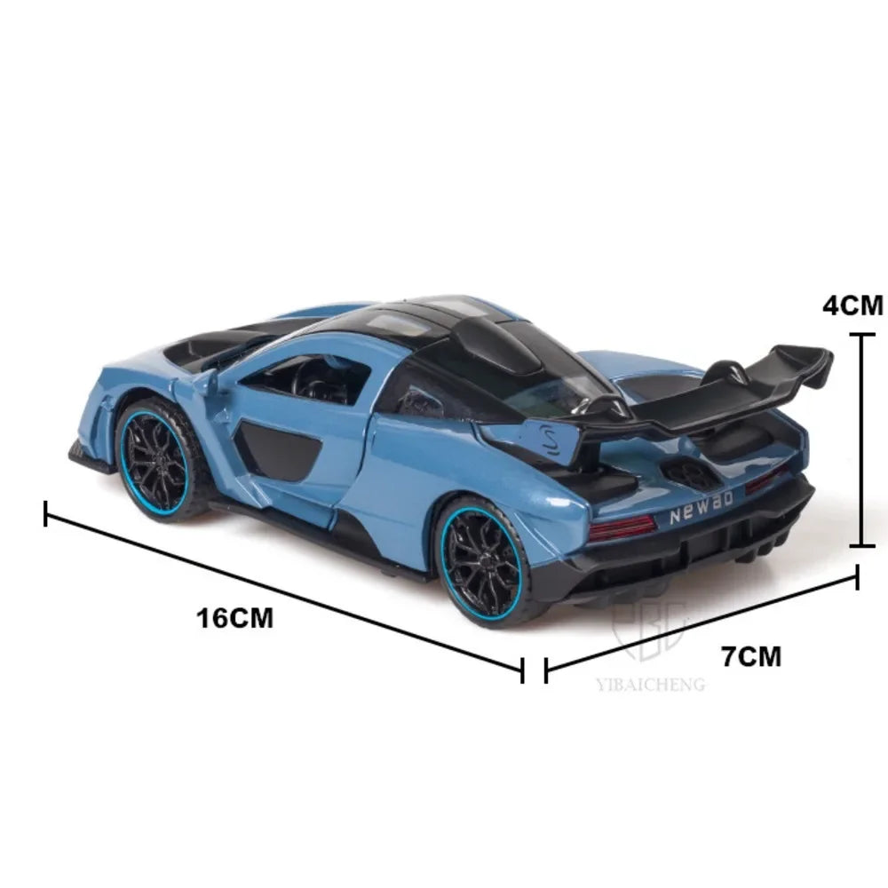 1/32 Diecasting Alloy Senna Sports Car Models Toys Simulation Vehicles with Sound Light