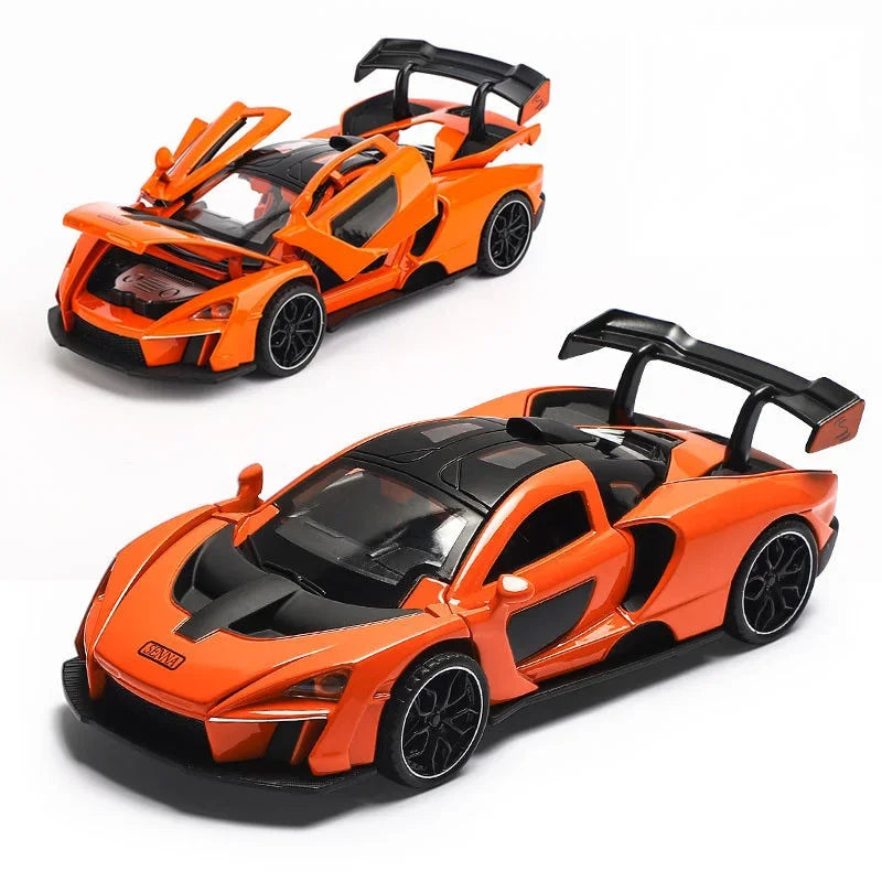 1/32 Diecasting Alloy Senna Sports Car Models Toys Simulation Vehicles with Sound Light